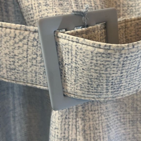 Calvin Klein Light Blue Midi Dress with Orange Floral Border - Picture 6 of 9